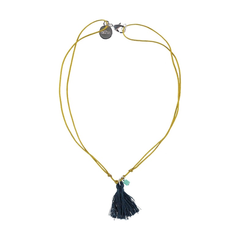 Bho Necklace Pom Pom Indigo