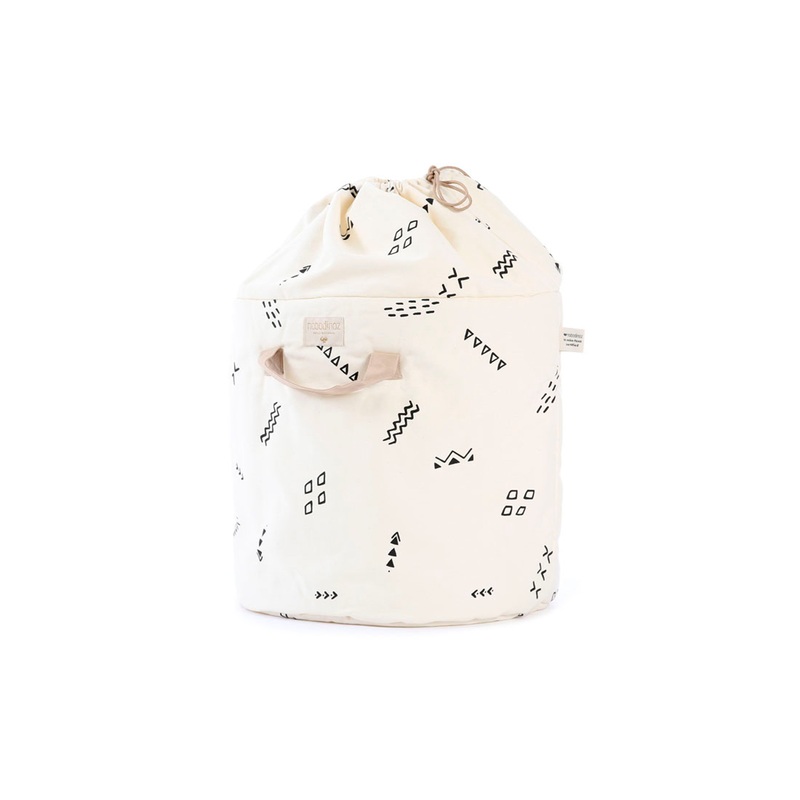 nobodinoz Bamboo Toy Bag Black Secrets/ Natural