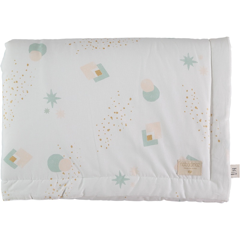 nobodinoz Laponia Blanket Small Aqua Eclipse/ White