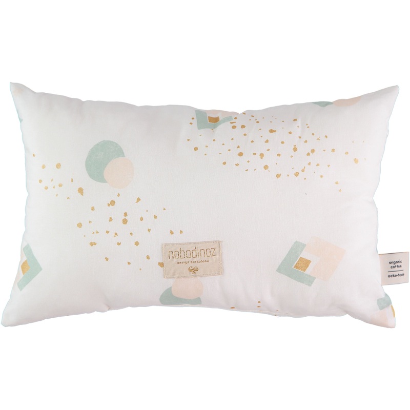 nobodinoz Laurel Cushion Aqua Eclipse/ White