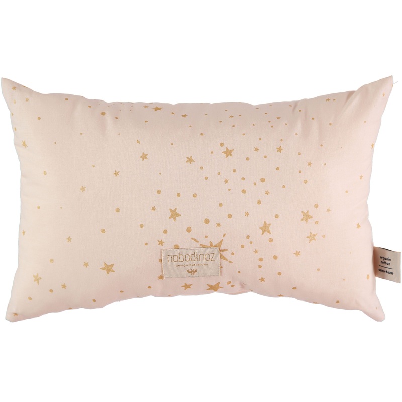 nobodinoz Laurel Cushion Gold Stella/ Dream Pink