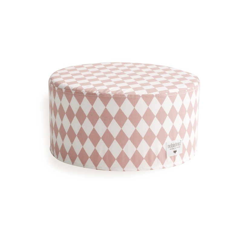 nobodinoz Little Pouffe Soho Pink Diamonds