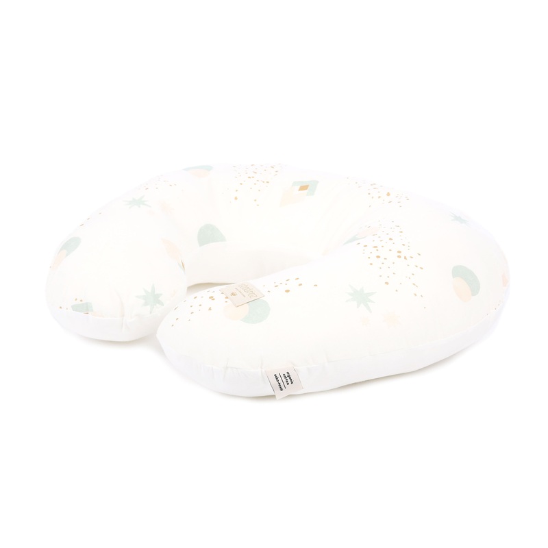 nobodinoz Nursing Pillow Sunrise Aqua Eclipse/ White