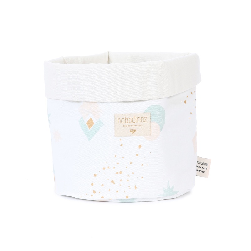 nobodinoz Panda Basket Aqua Eclipse/ White