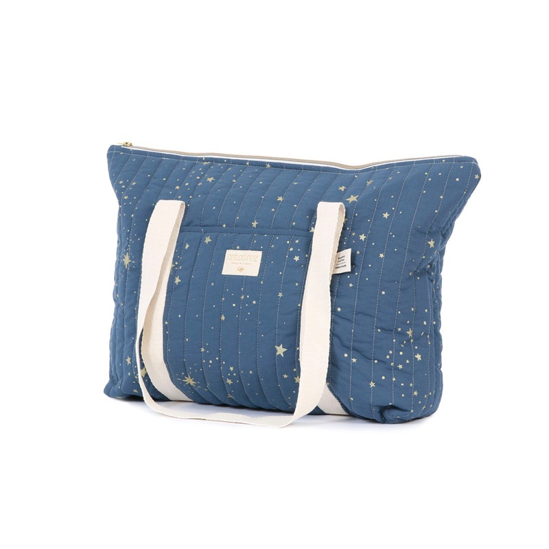 nobodinoz Paris Maternity Bag Gold Stella/ Night Blue