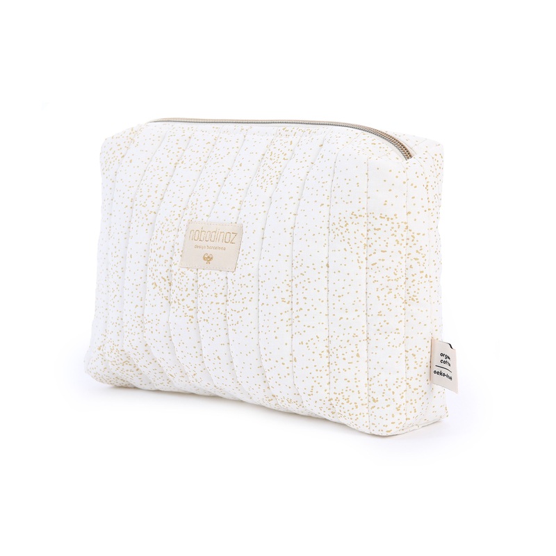 nobodinoz Travel Vanity Case Gold Bubble/ White