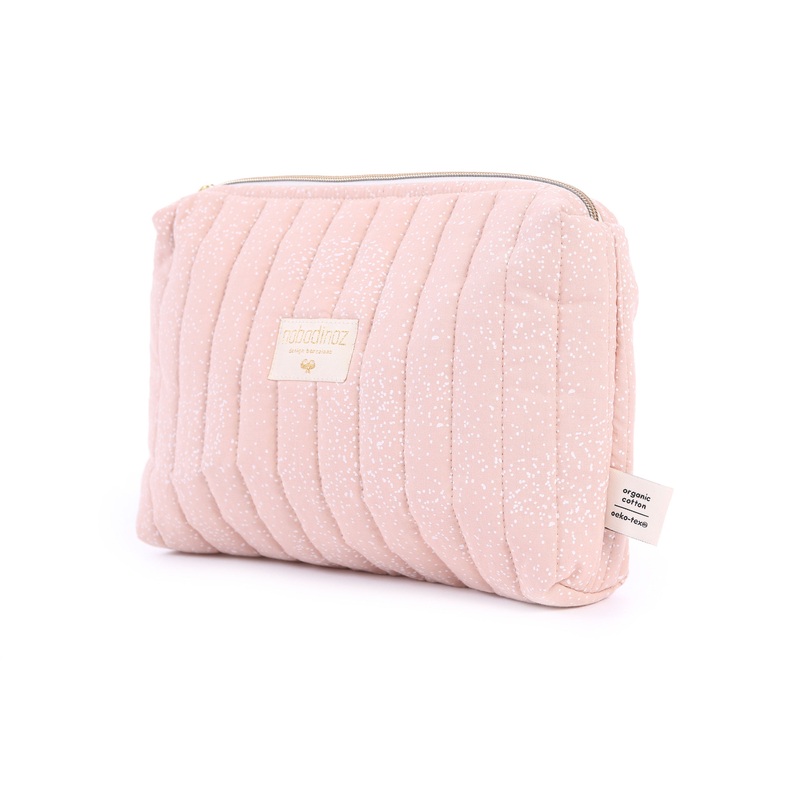 nobodinoz Travel Vanity Case White Bubble/ Misty Pink