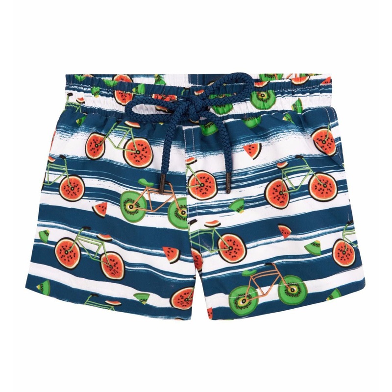 Sunuva Baby Boys Swim Short Fruit Bikes Blue