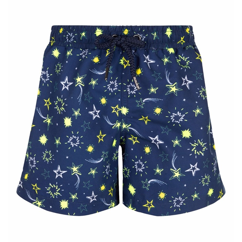 Sunuva Boys Swim Short Neon Star Blue