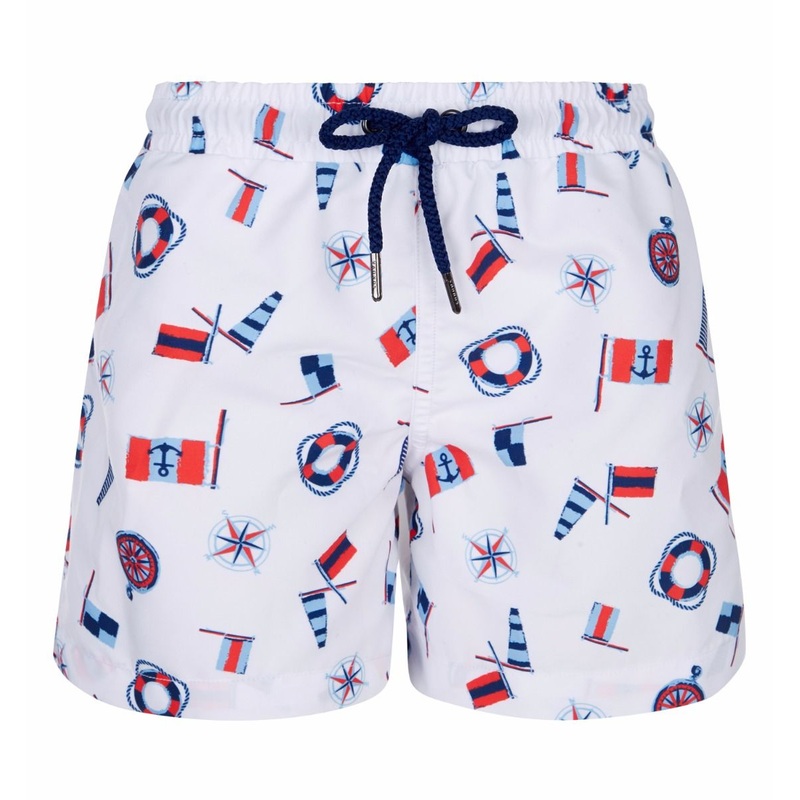 Sunuva Boys Swim Short Riviera White