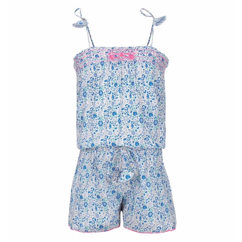 Sunuva Girls Strappy Playsuit Blue