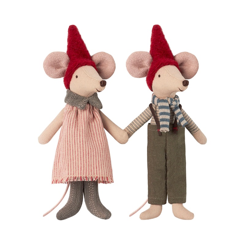 Maileg Christmas Mice Mum and Dad in Box