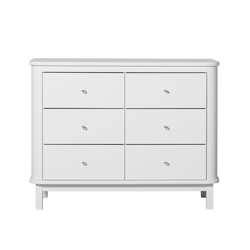 Oliver Furniture Wood Dresser 6 Drawers White