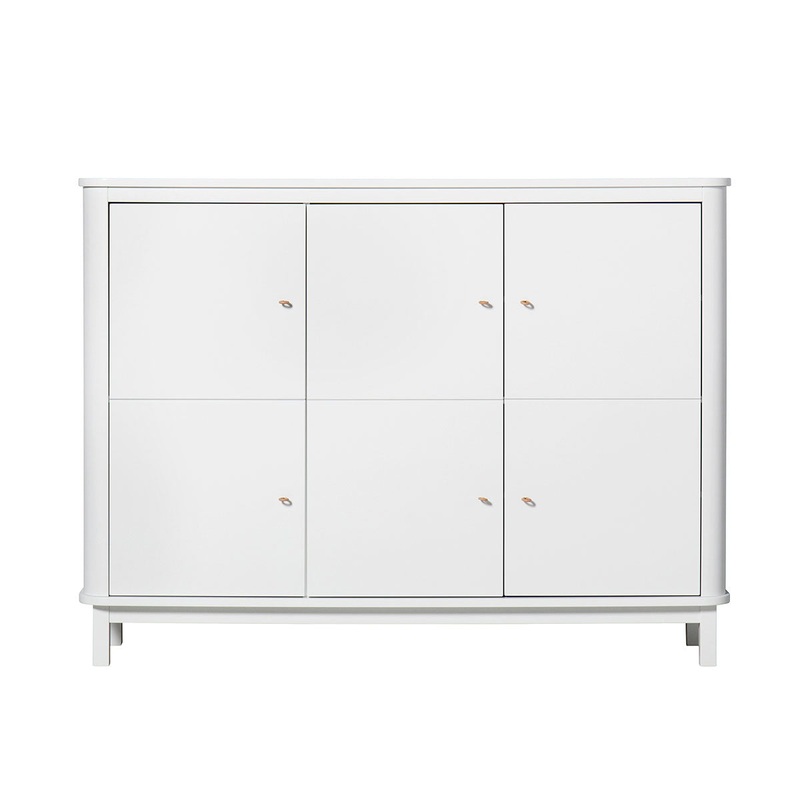 Oliver Furniture Wood Multi Cupboard 3 Doors White