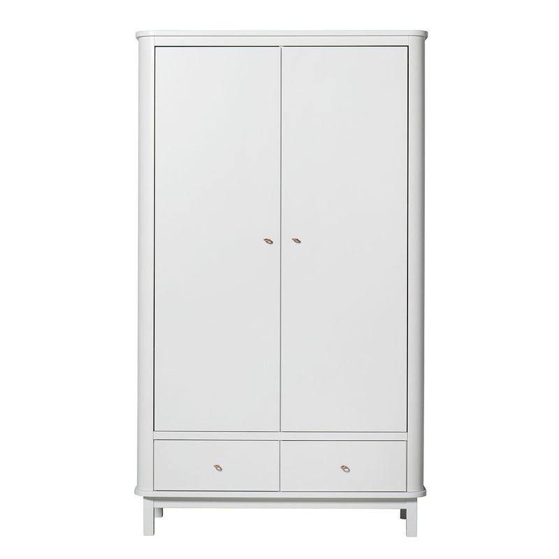 Oliver Furniture Wood Wardrobe 2 Doors White (Pre-Order; Est. Delivery in 6-10 Weeks)
