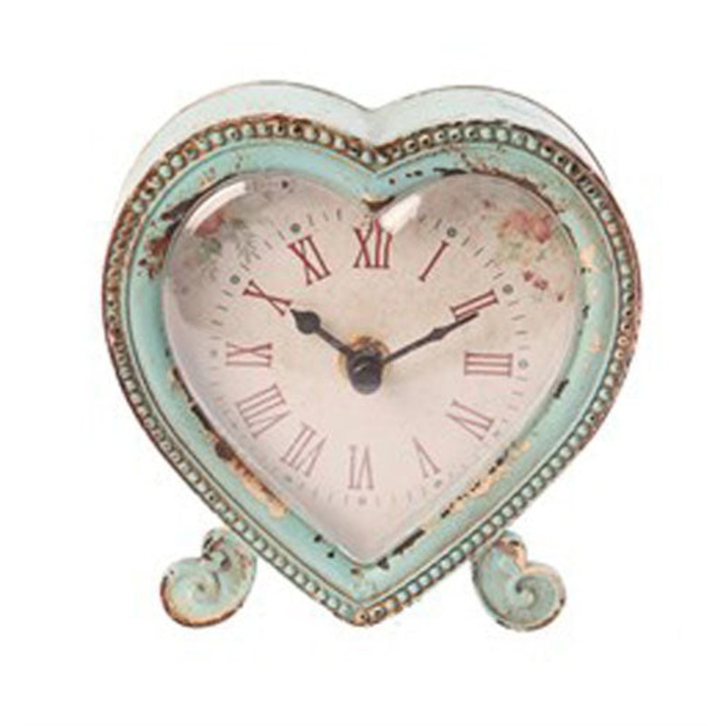 RJB Stone Boudoir Heart Clock