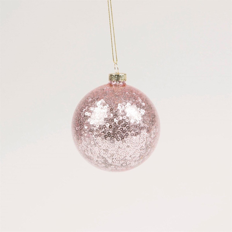 RJB Stone Pink Sequin Bauble