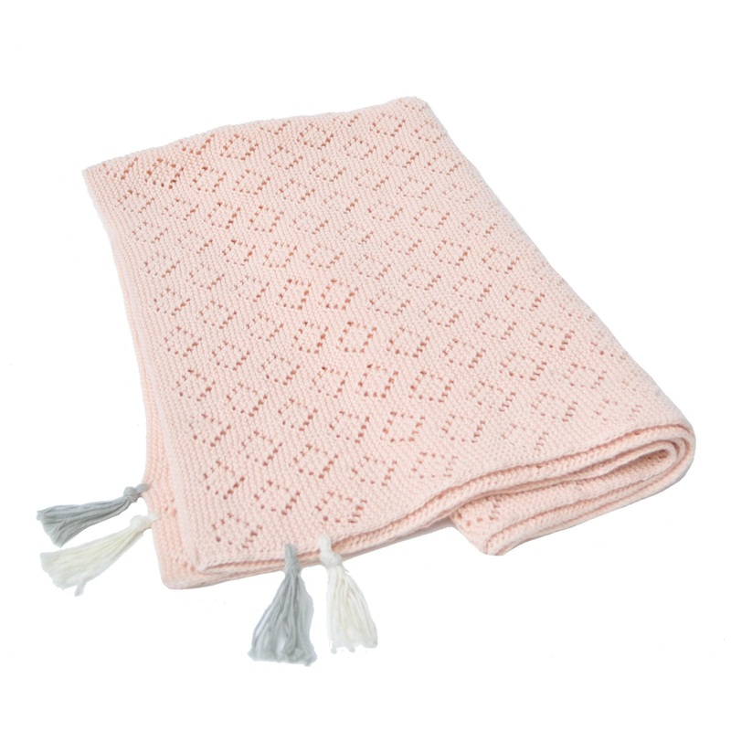 Blabla Kids Blanket Pointelle Blush