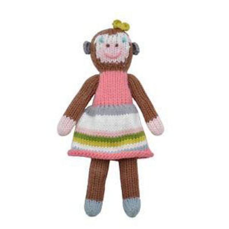 Blabla Kids Rattles School Book - Monkey Girl