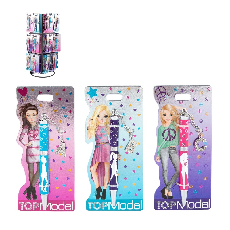 Depesche Topmodel Mini Ballpen with Alphabet Pendant (1pc)