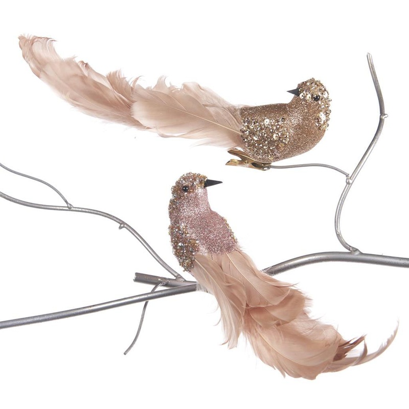 Goodwill Seq Feath Bird On Clip Pnk