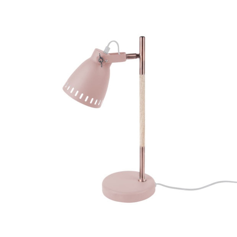 Present Time Table Lamp Mingle Metal with Wood Pattern Dusty Pink