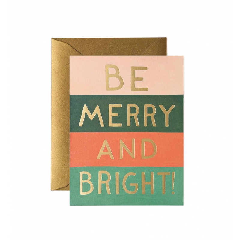 Rifle Paper Co Be Merry and Bright Color Block Card