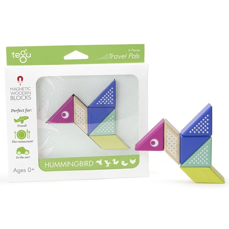 Tegu Travel Pal Hummingbird Magnetic Wooden Blocks
