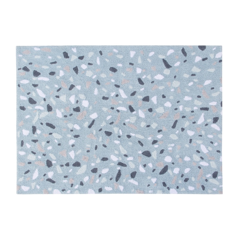 Lorena Canals Terrazzo Aquamarine Machine Washable Cotton Rug