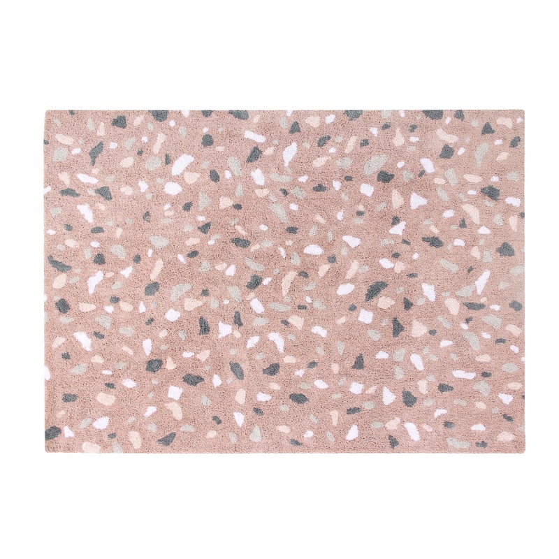 Lorena Canals Terrazzo Rose Quartz Machine-Washable Cotton Rug