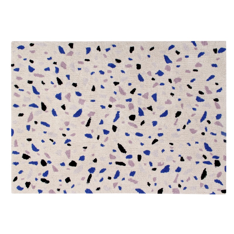 Lorena Canals Terrazzo Sapphire Machine-Washable Cotton Rug