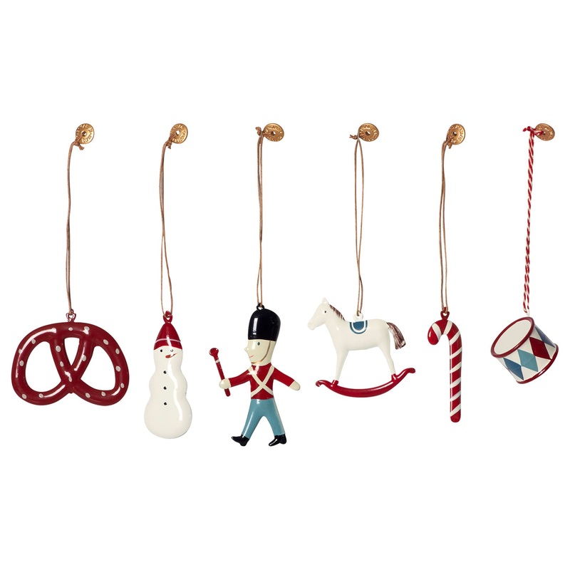 Maileg 6 Classic Ornaments in Box