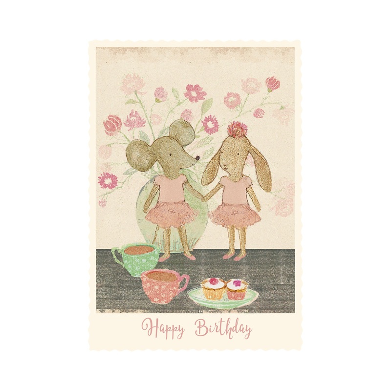 Maileg Single Card Ballerina Mice