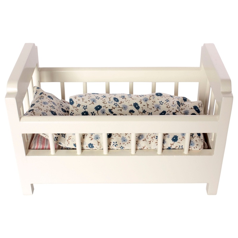 Maileg Wooden Cot Bed Offwhite