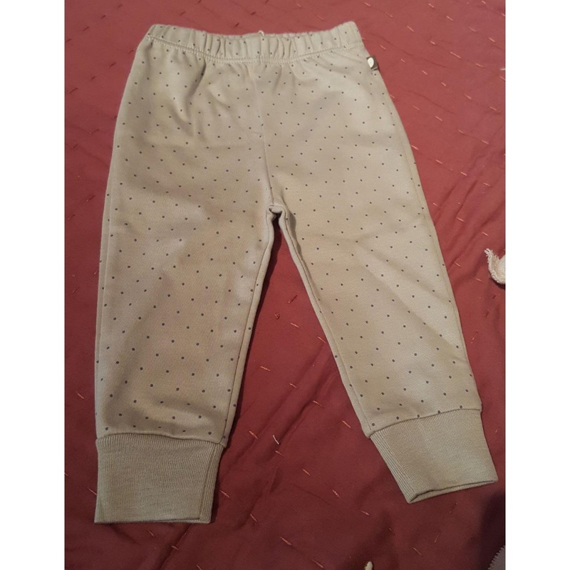 Oeuf Legging LT Grey-Blue Dots 6M