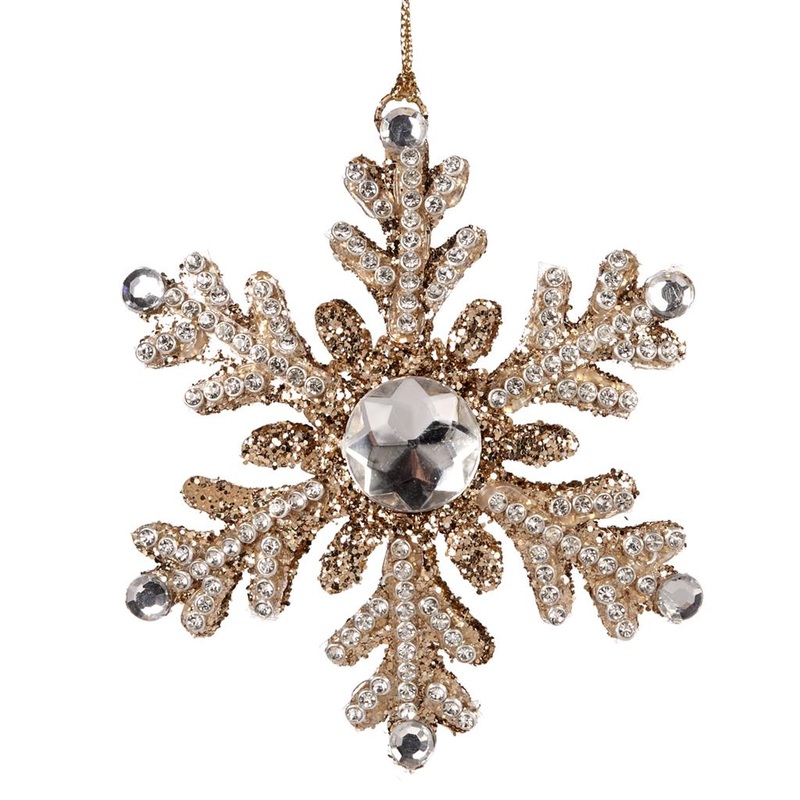 Goodwill Jewel Snowflake Ornament Clr/Gld