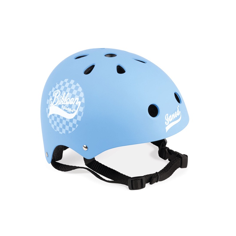 Janod Blue Checkered Helmet for Balance Bike