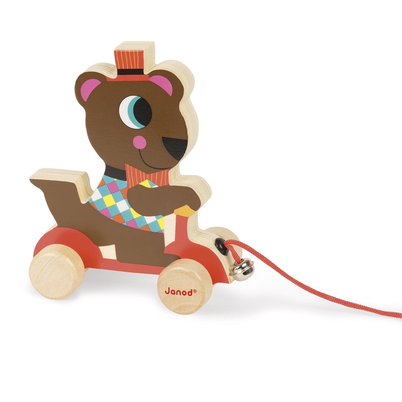 Janod Circus Pull Along Toy Bear