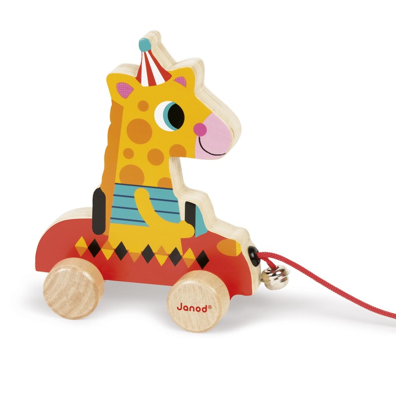 Janod Circus Pull Along Toy Giraffe