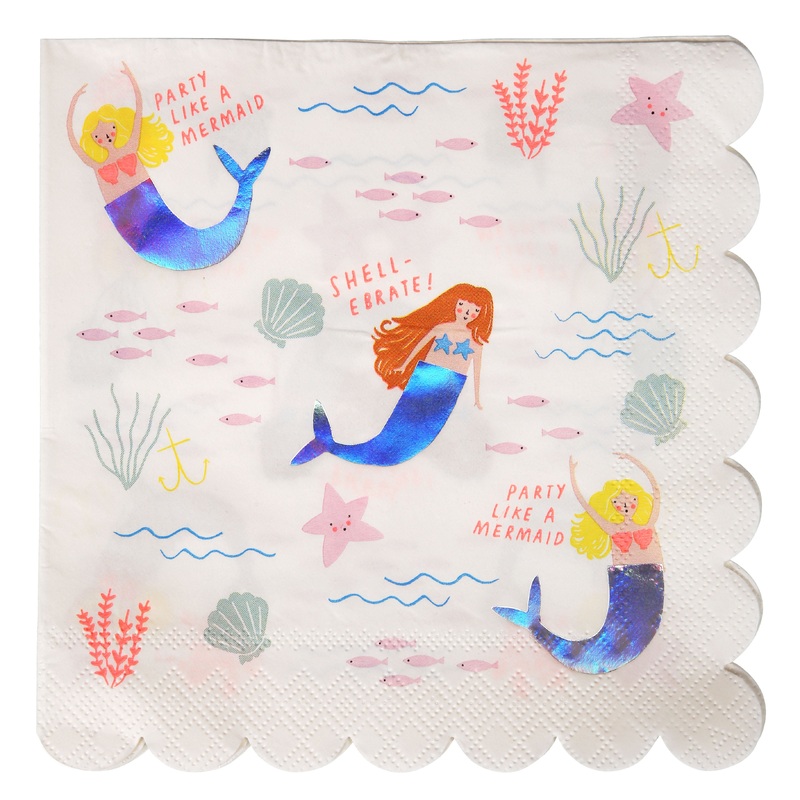 Let's Be Mermaids Large Napkin