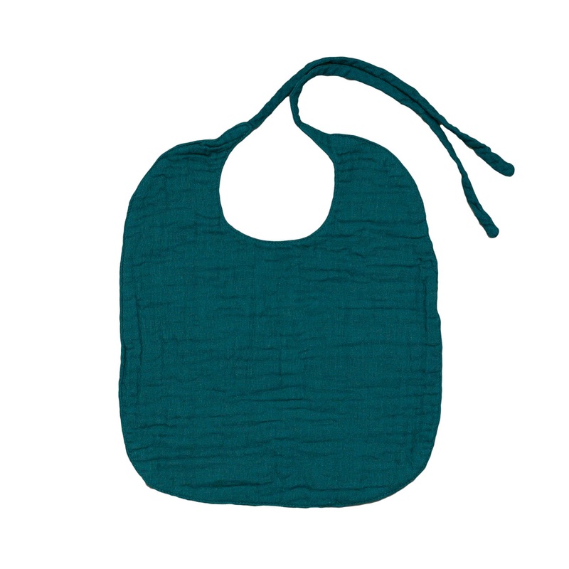 Numero 74 Baby Bib Round Teal Blue