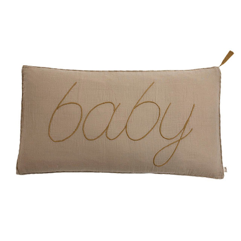 Numero 74 Cushion Cover Message Pastel Baby Beige