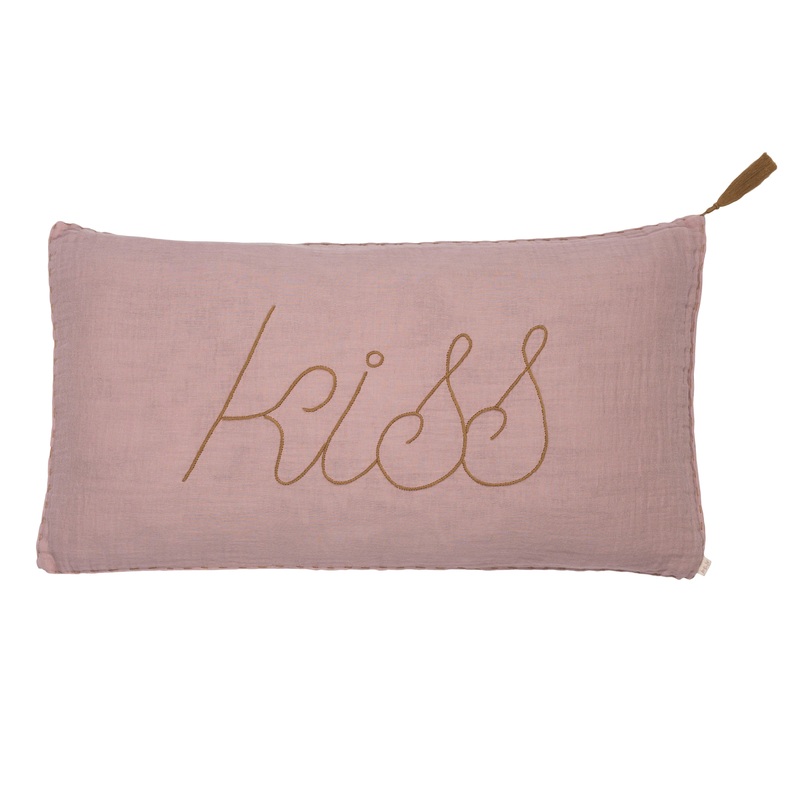 Numero 74 Cushion Cover Message Pastel Kiss Dusty Pink