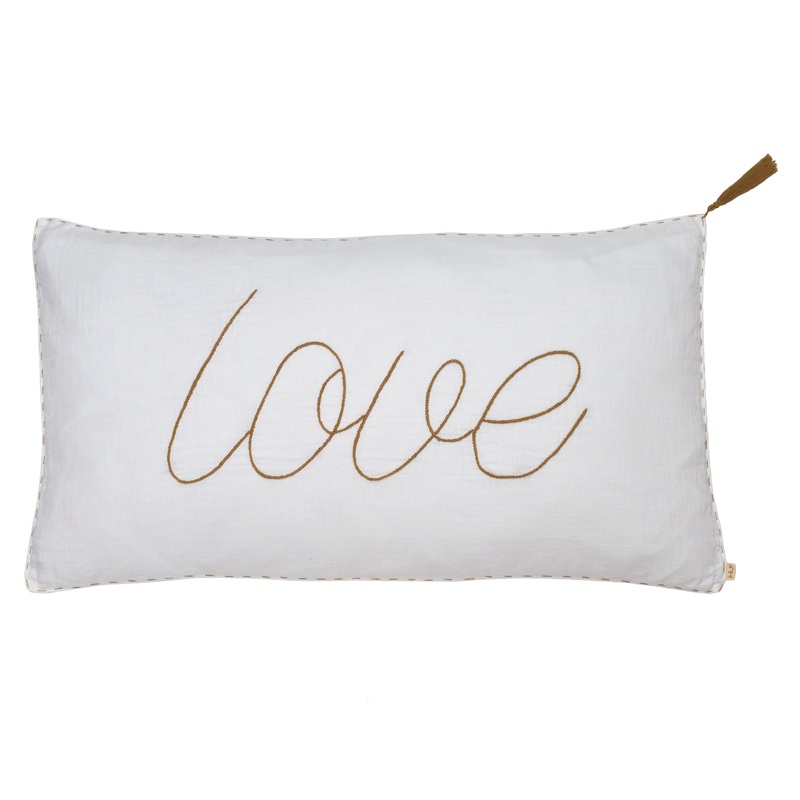 Numero 74 Cushion Cover Message Pastel Love White