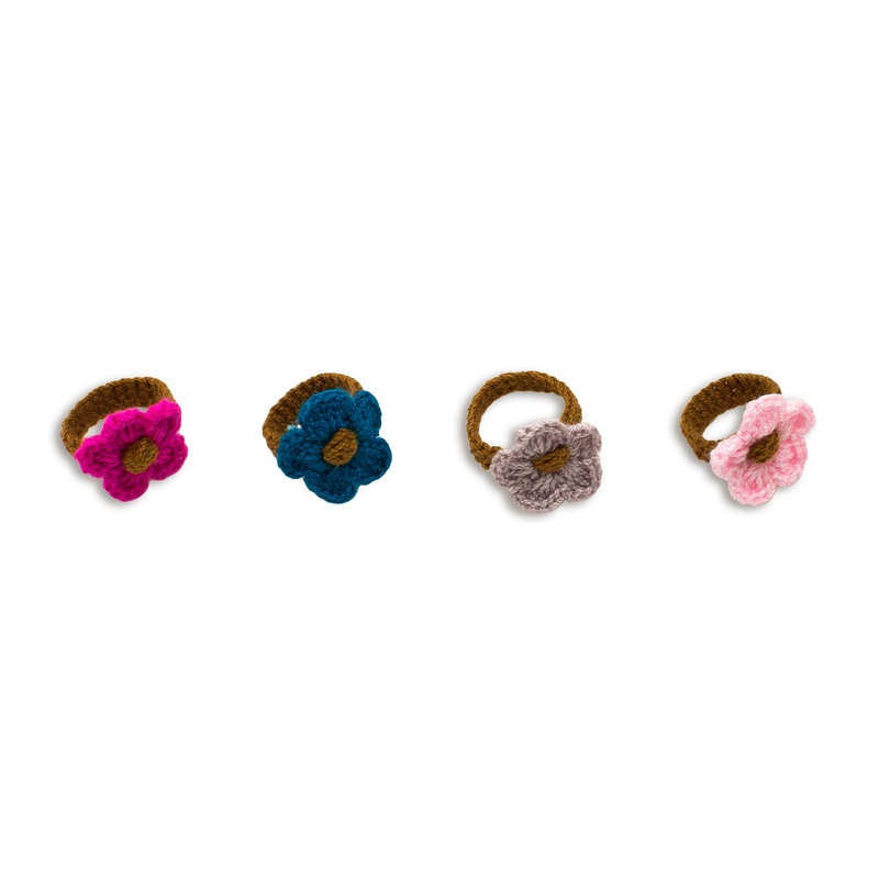 Numero 74 Flower Ring Crochet Mix Color (1pc)
