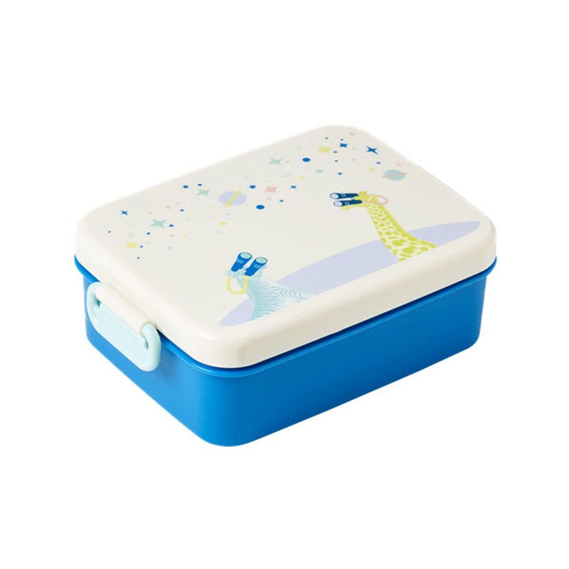 Rice DK Lunch Box with Divider and Universe Print Blue