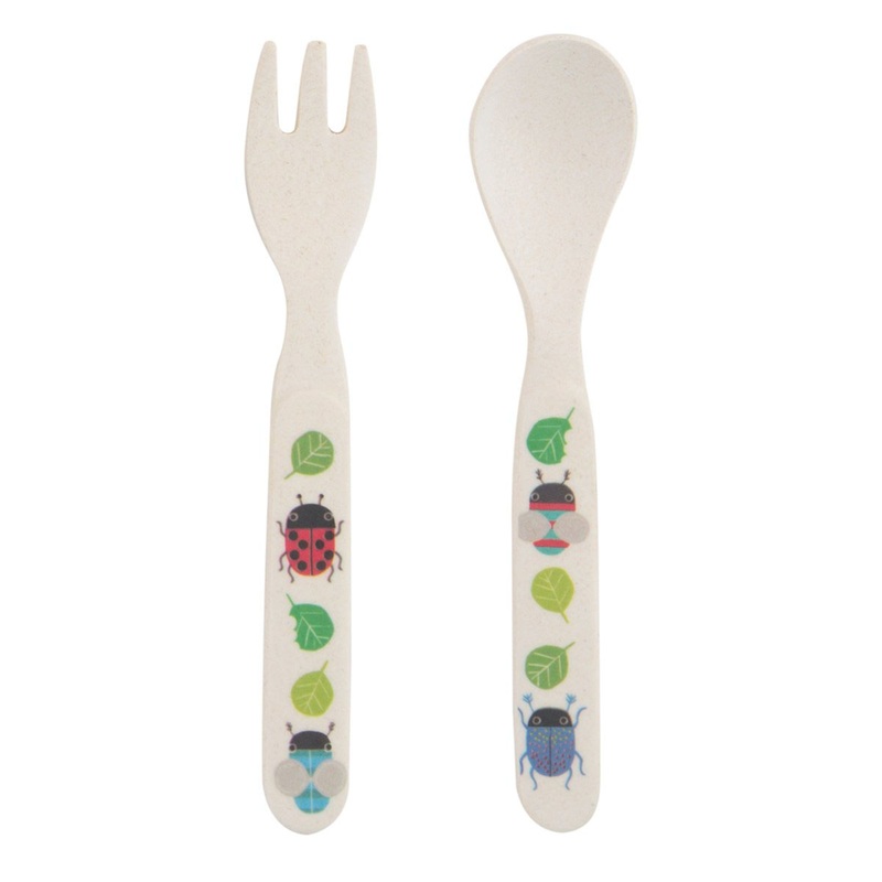 RJB Stone Busy Bugs Kid's Fork & Spoon Set