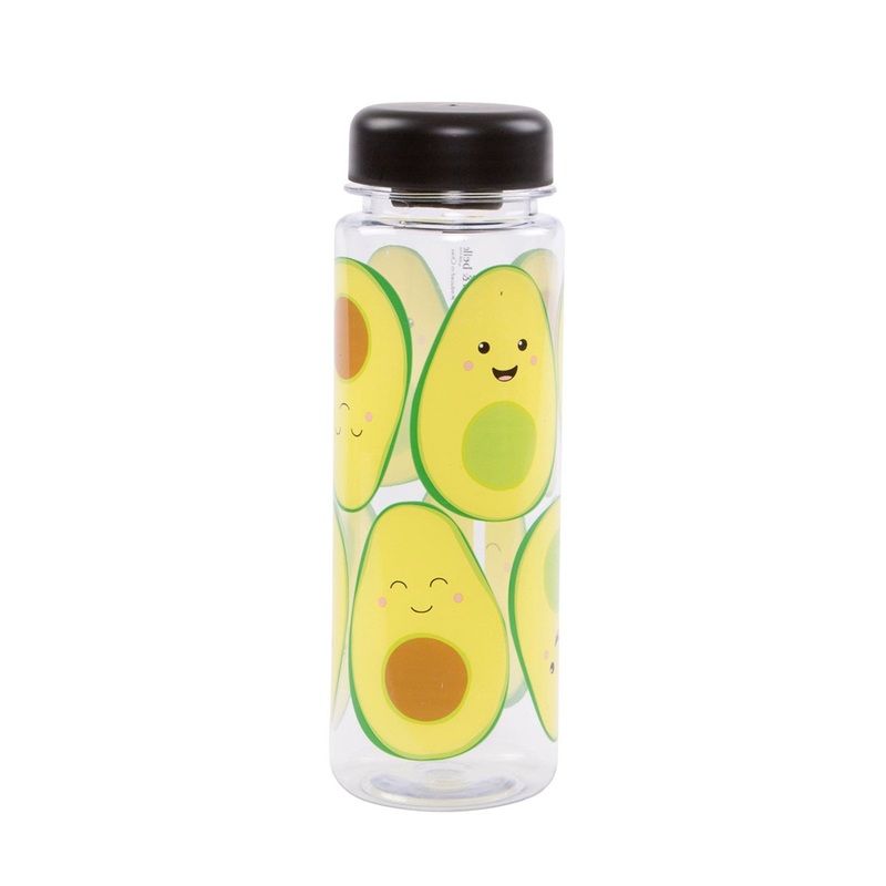 RJB Stone Happy Avocado Clear Water Bottle