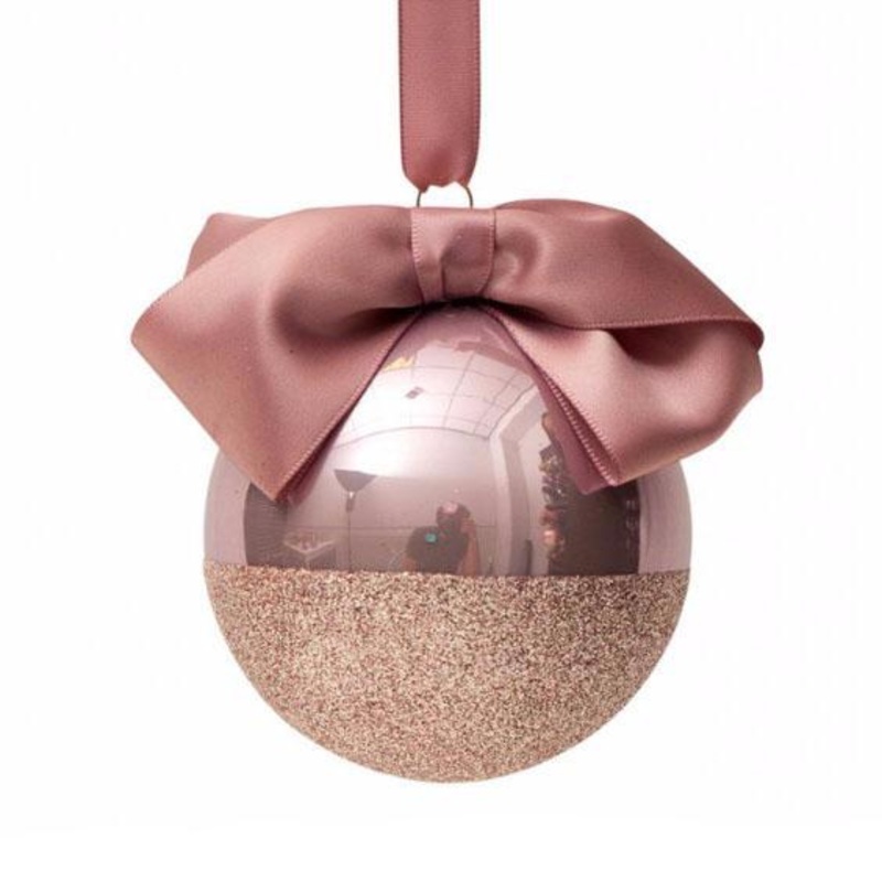 Vondels Ball Mauve Half Glitter with Bow