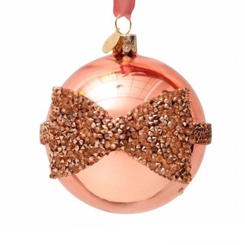 Vondels Ball Pink Rose with Bow